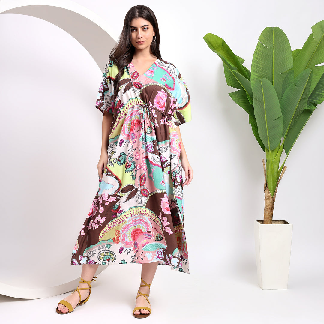 Long Cotton Kaftan Dress – Relaxed Fit for Women