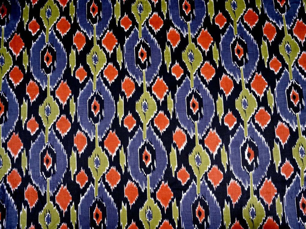 black cotton ikat dresses print
