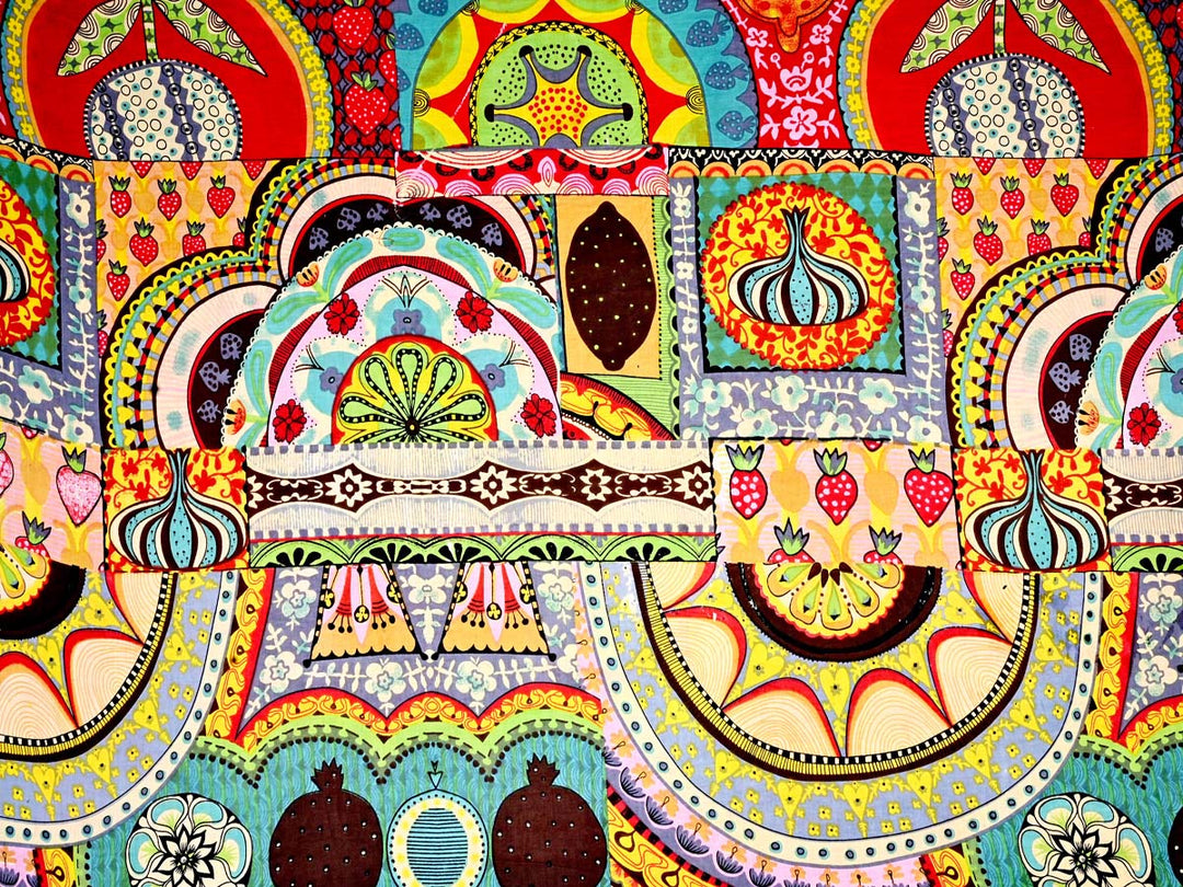 multicoloured cotton fabric