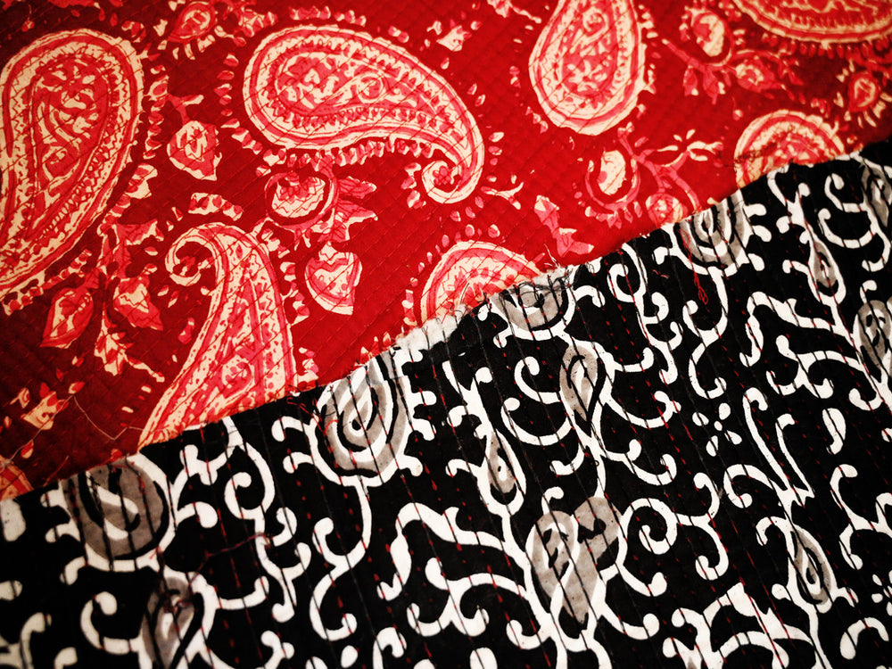 Quilting cotton fabric by the yard – block print Indian fabric for home décor
