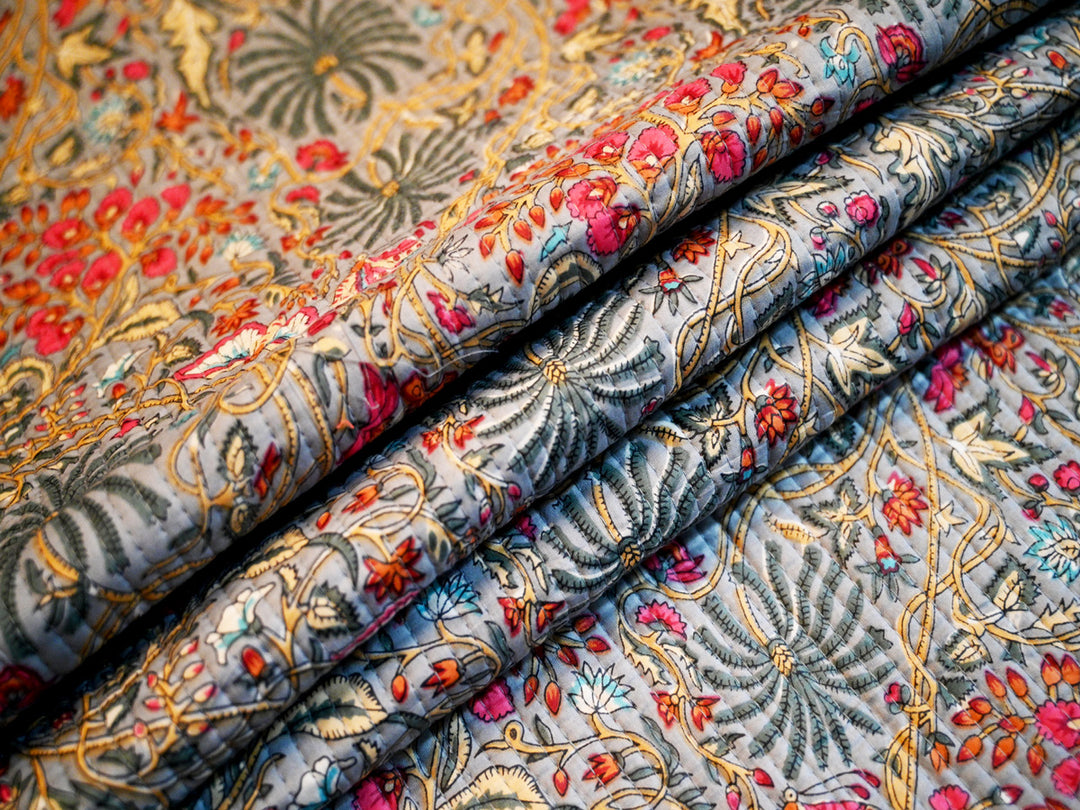 Handmade Quilting Fabric by the Yard – Indian Cotton Quilted Fabric