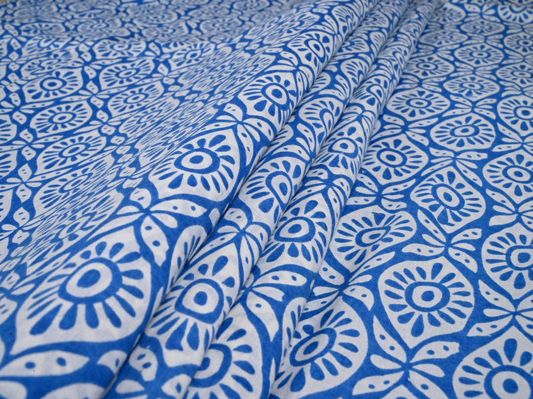 Soft Cotton fabric Screen Print Evil Eye