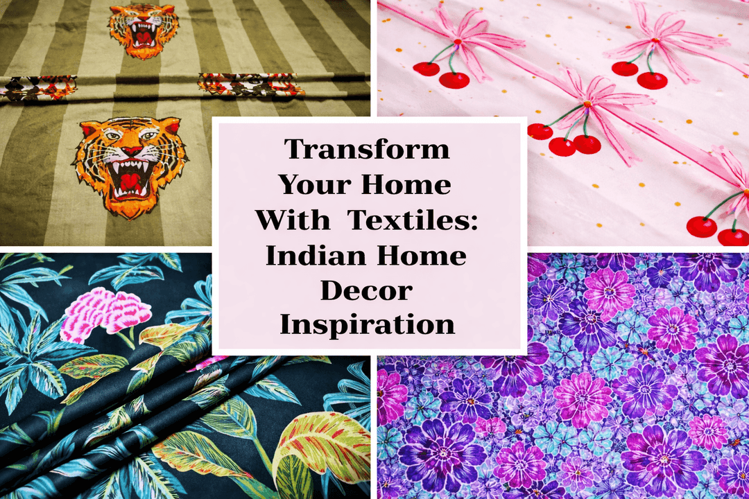 Screen-Printed Fabrics showcasing vibrant designs for transforming your home with Jaipur art.