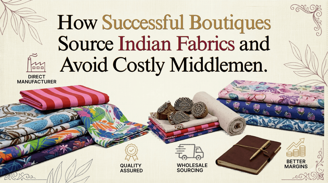 Indian fabrics wholesale sourcing for boutiques direct from manufacturers
