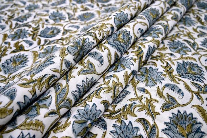 Buy Indian Hand Block Printed Cotton Fabrics by Yard – Indo Libas