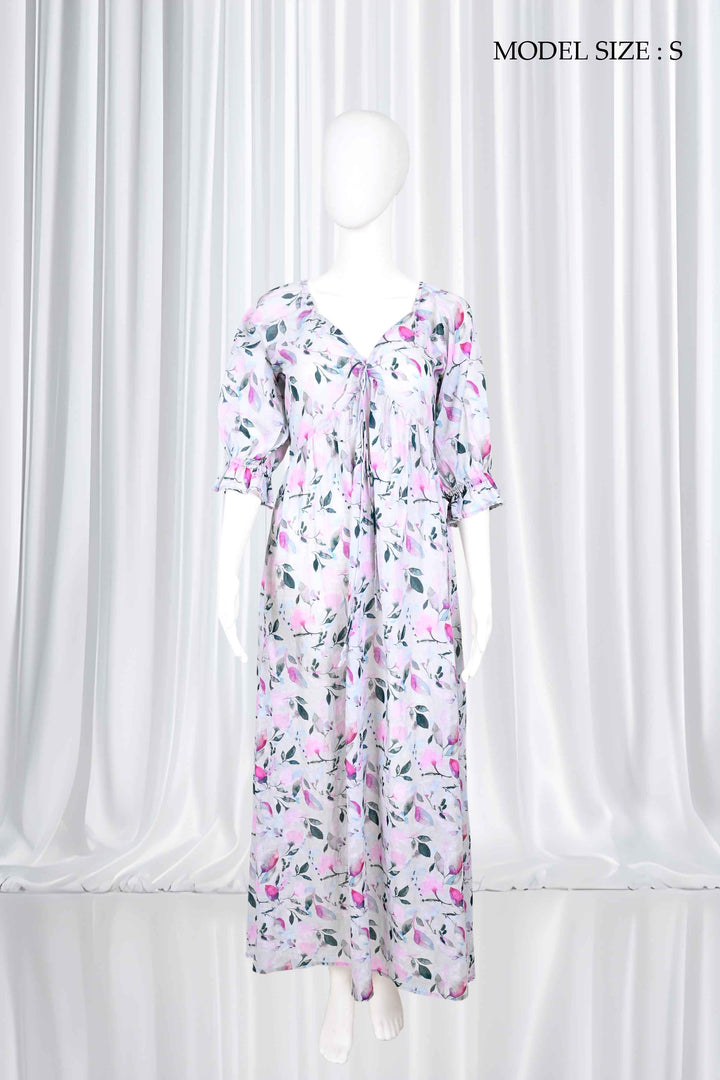 long white floral dress online