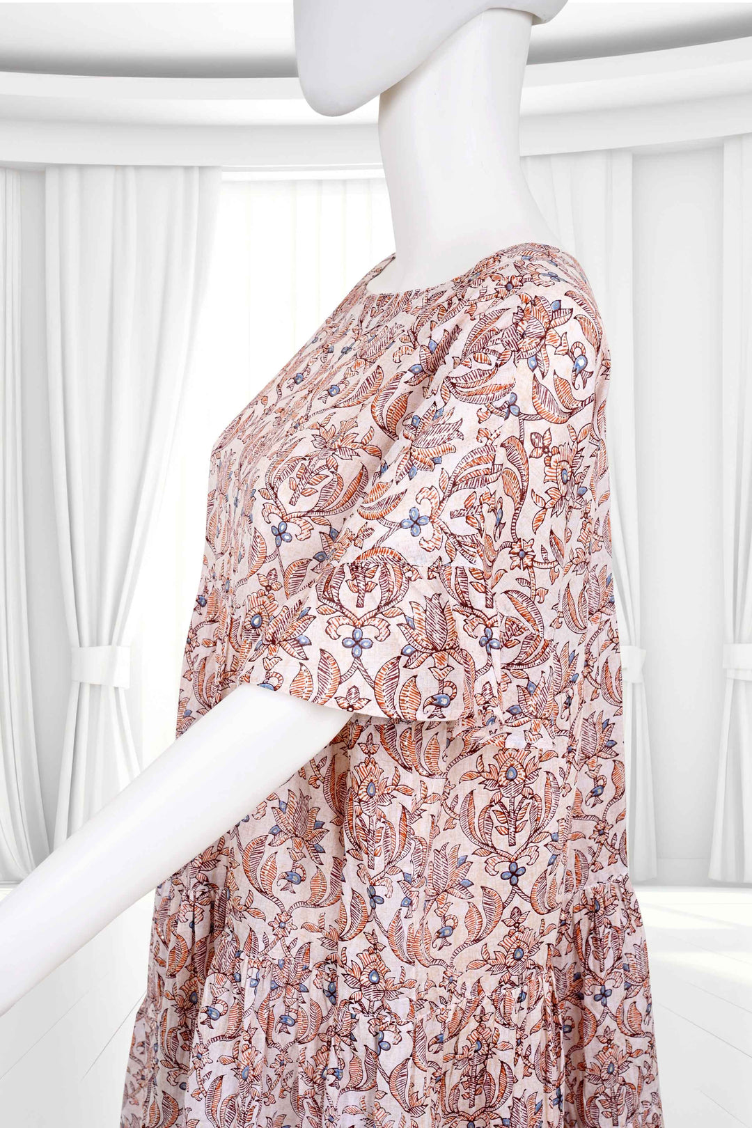 Gingham Checkered ELOISE Cotton Maxi Dress