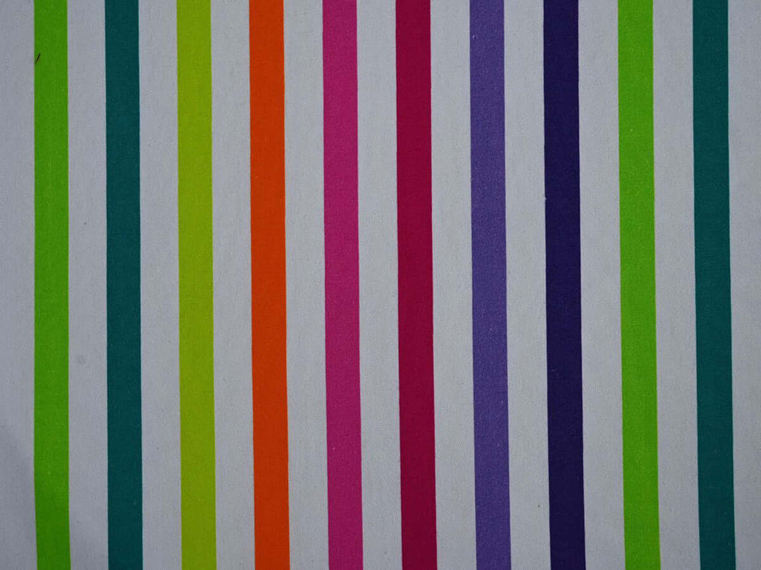 colorful stripe print cotton canvas fabric by the yard - striped cotton canvas upholstery fabric