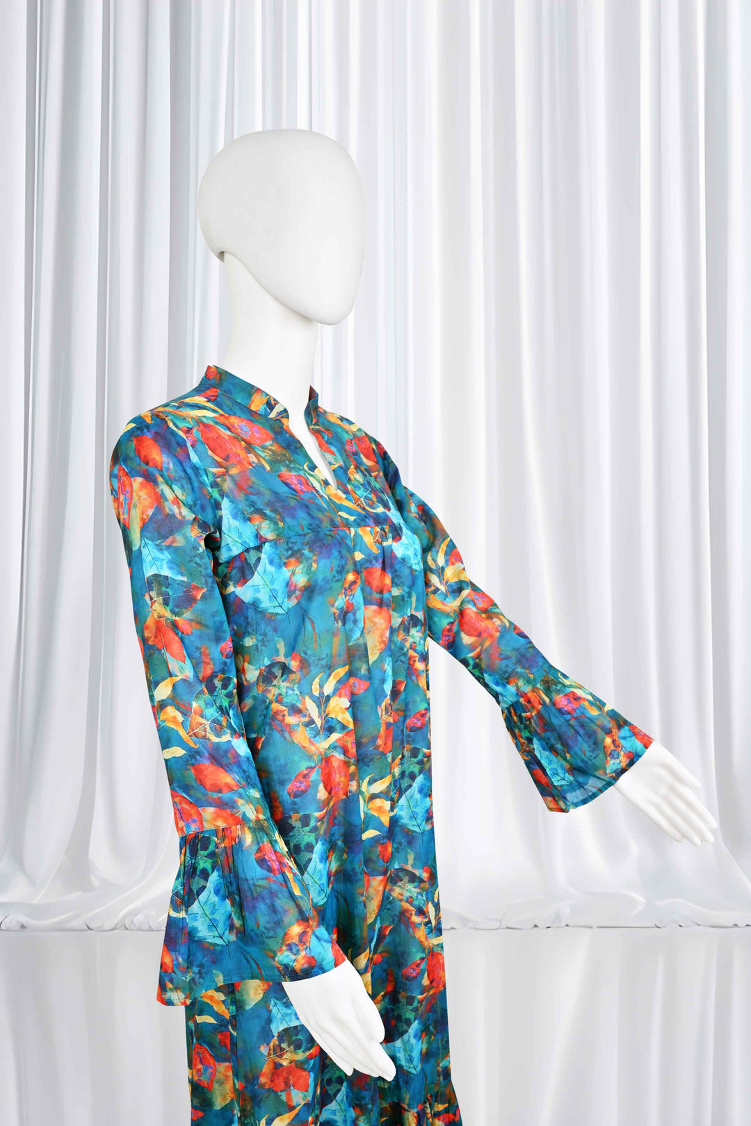 cotton tiered maxi dress
