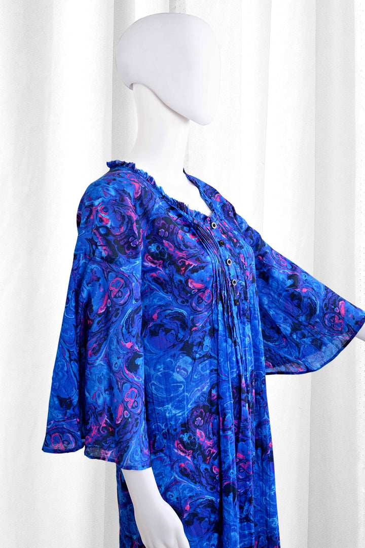 cotton long maxi dresses pink & blue