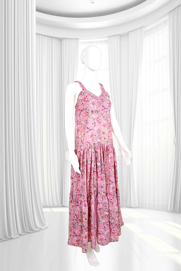 floral digital prints cotton dress