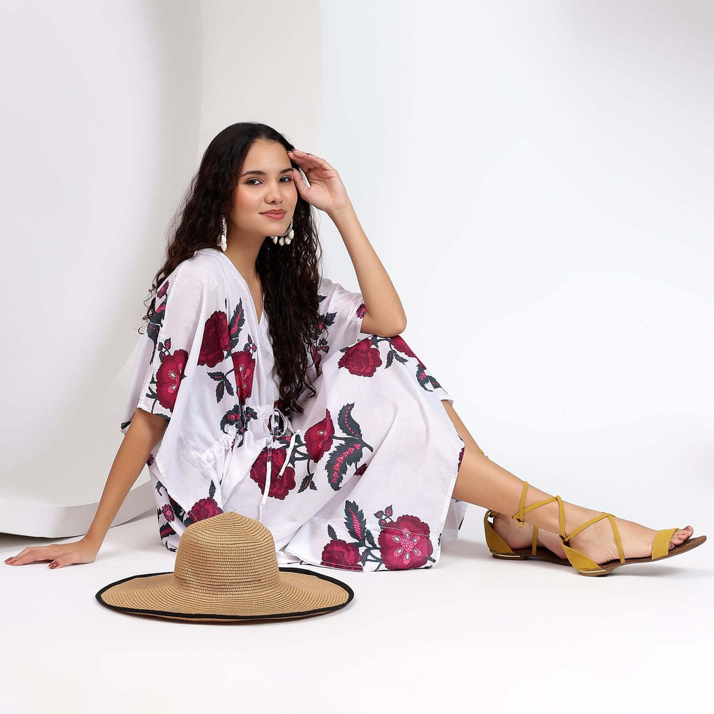 Indian block print kaftan dress – cotton caftan