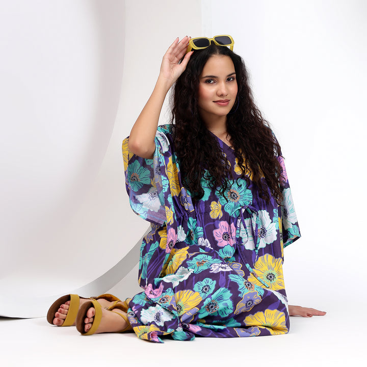 Floral Cotton Caftan