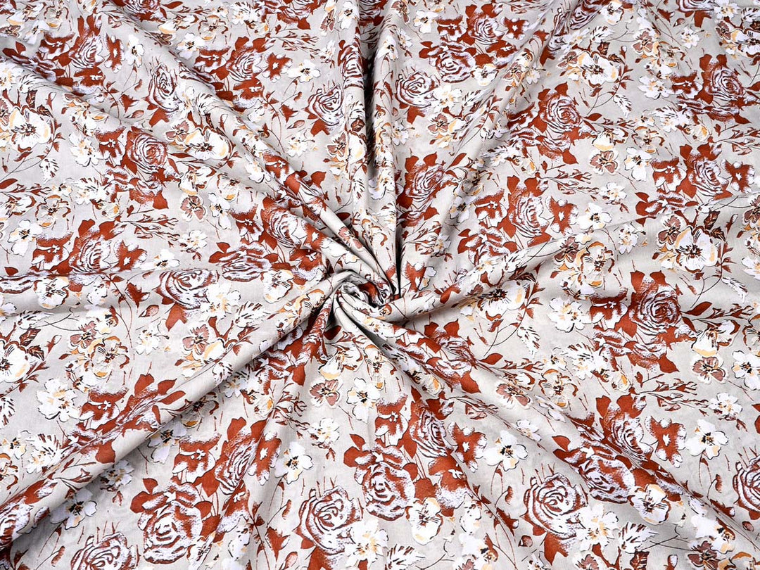 large flower print fabric