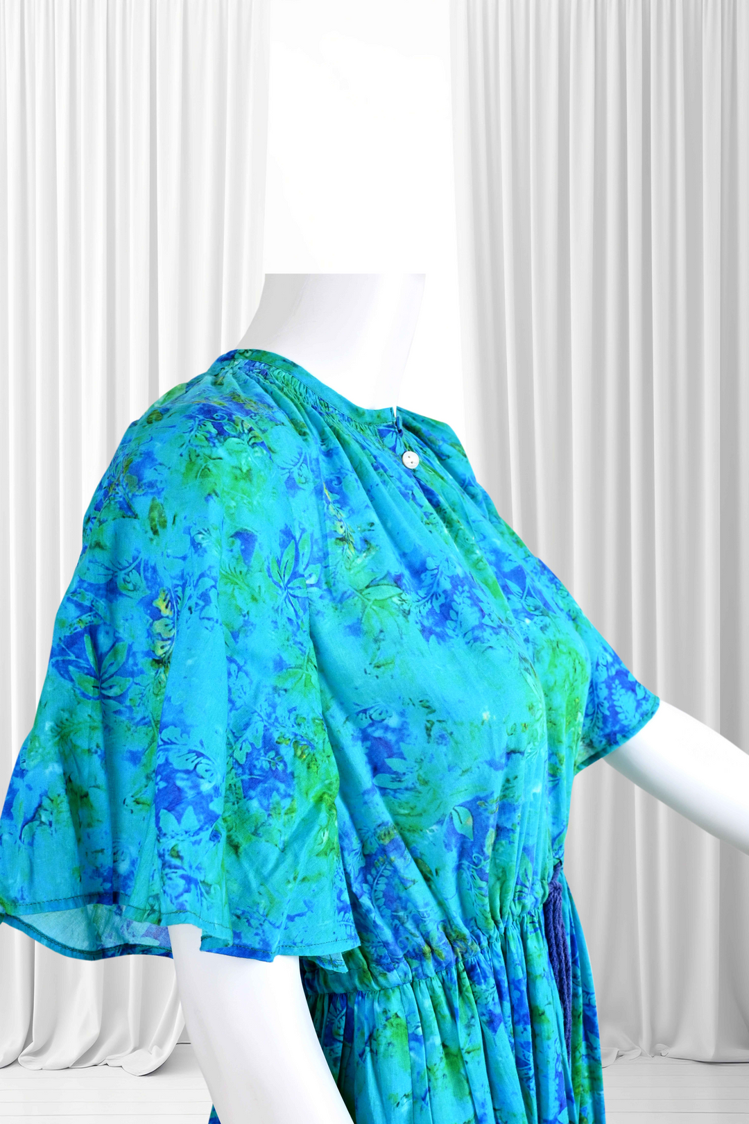 cotton floral maxi dress