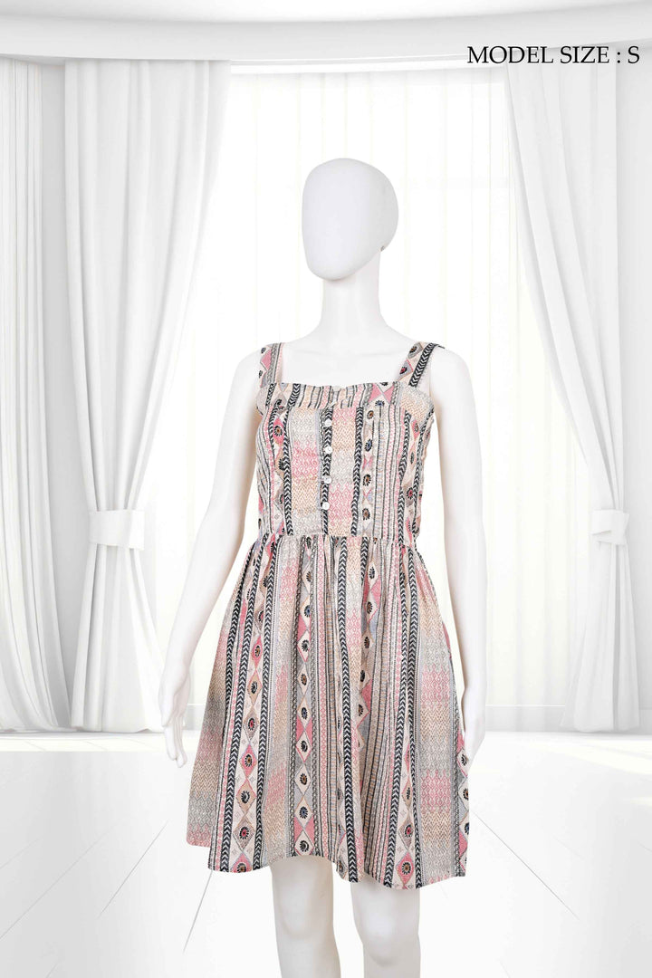 cotton pinafore mini dresses online
