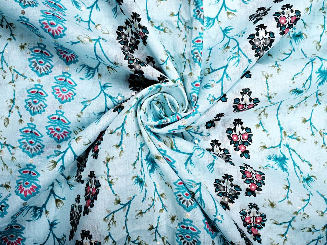 cotton turquoise fabric