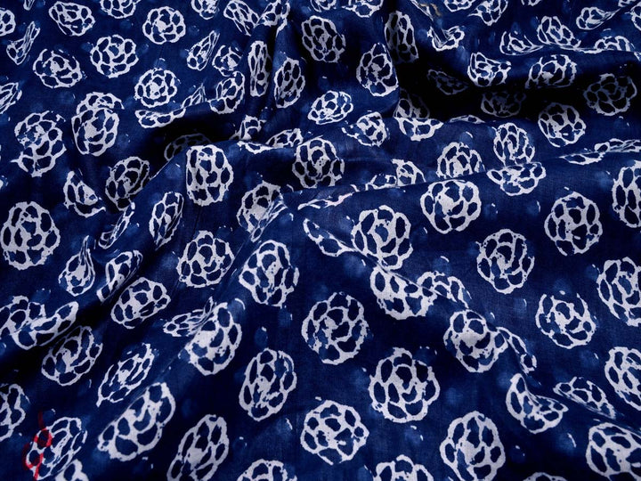 Batik blue fabric for quilting