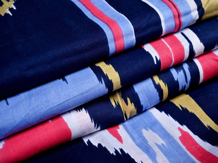 blue ikat upholstery fabric