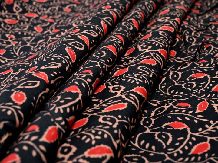  red floral upholstery fabric