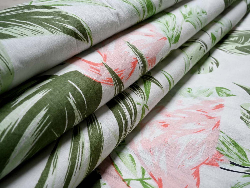 leaf print cotton fabric