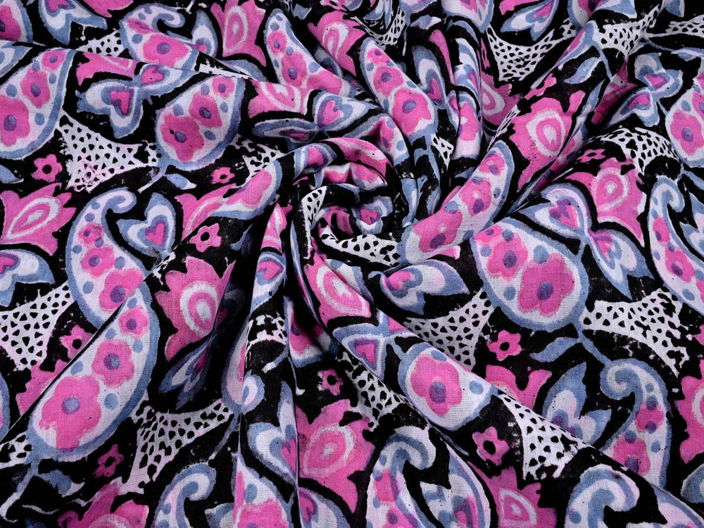 pink floral fabric cotton 