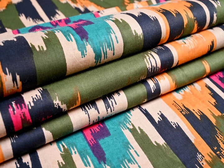 Hand-dyed Ikat fabric