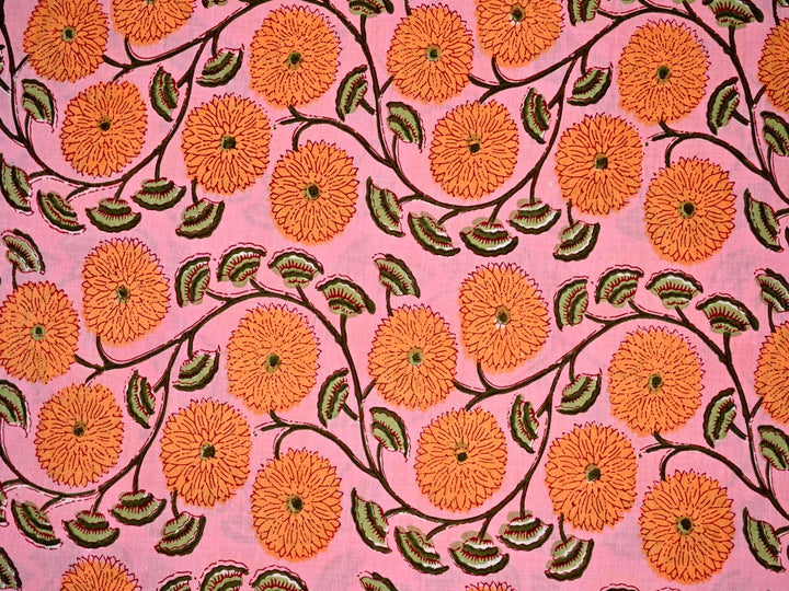 orange flower prints pattern