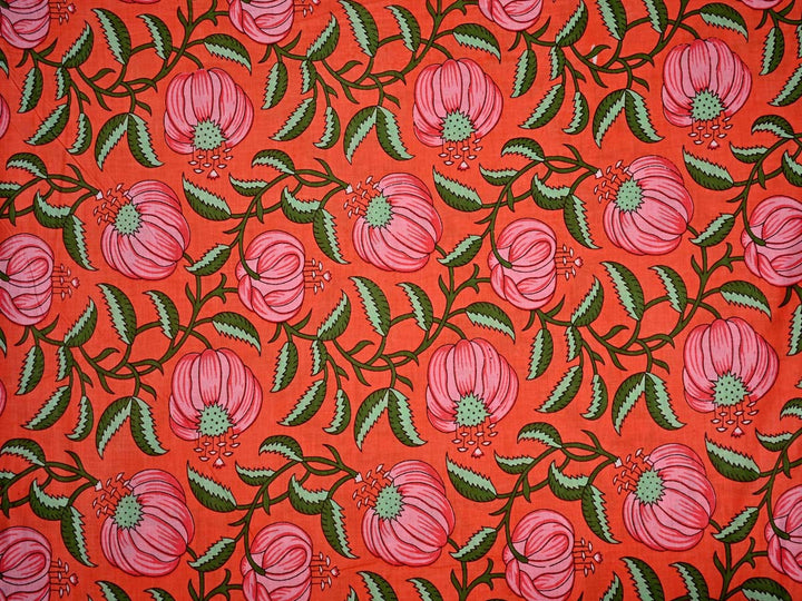 fabric with leaves pattern