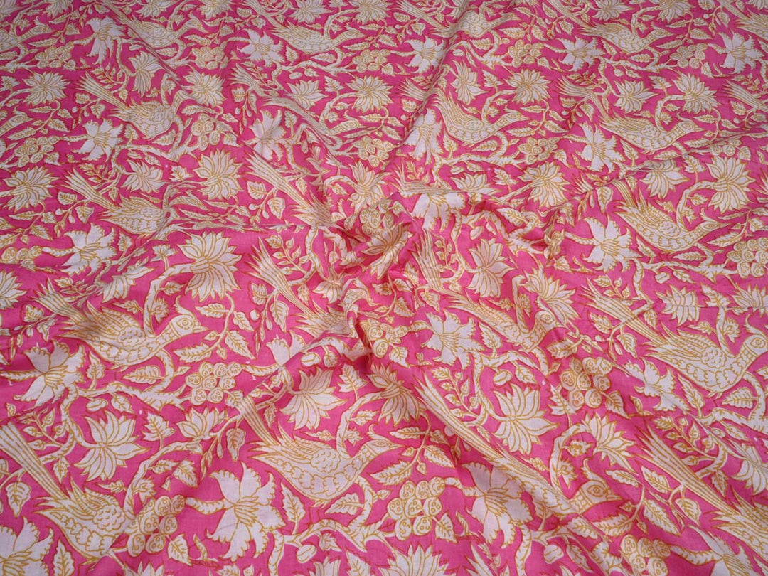 indian fabric block print cotton