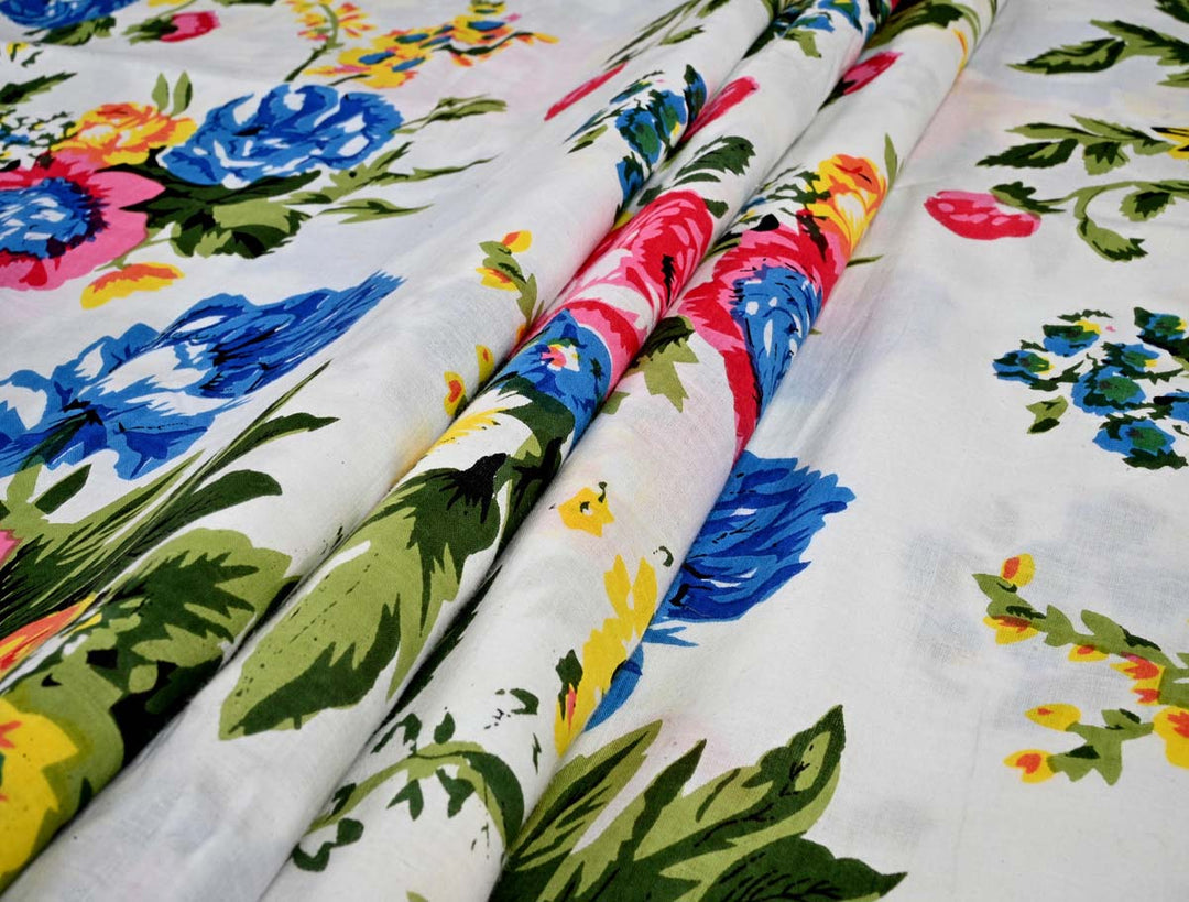 vintage floral fabric by the yard