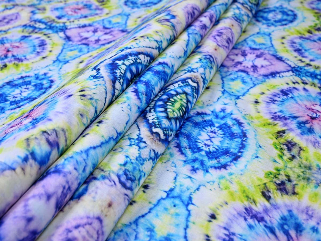 indian tie dye print cotton fabric