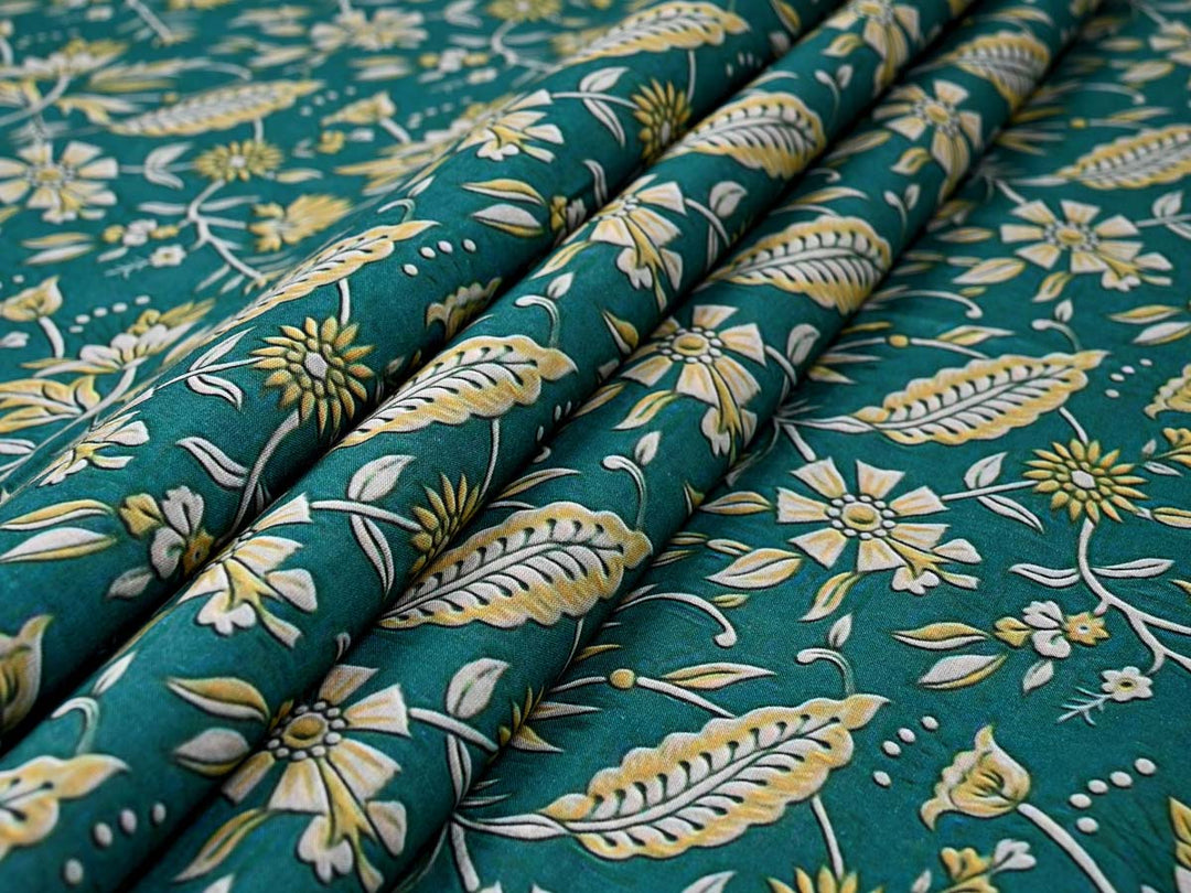 leaves print fabric by the yard