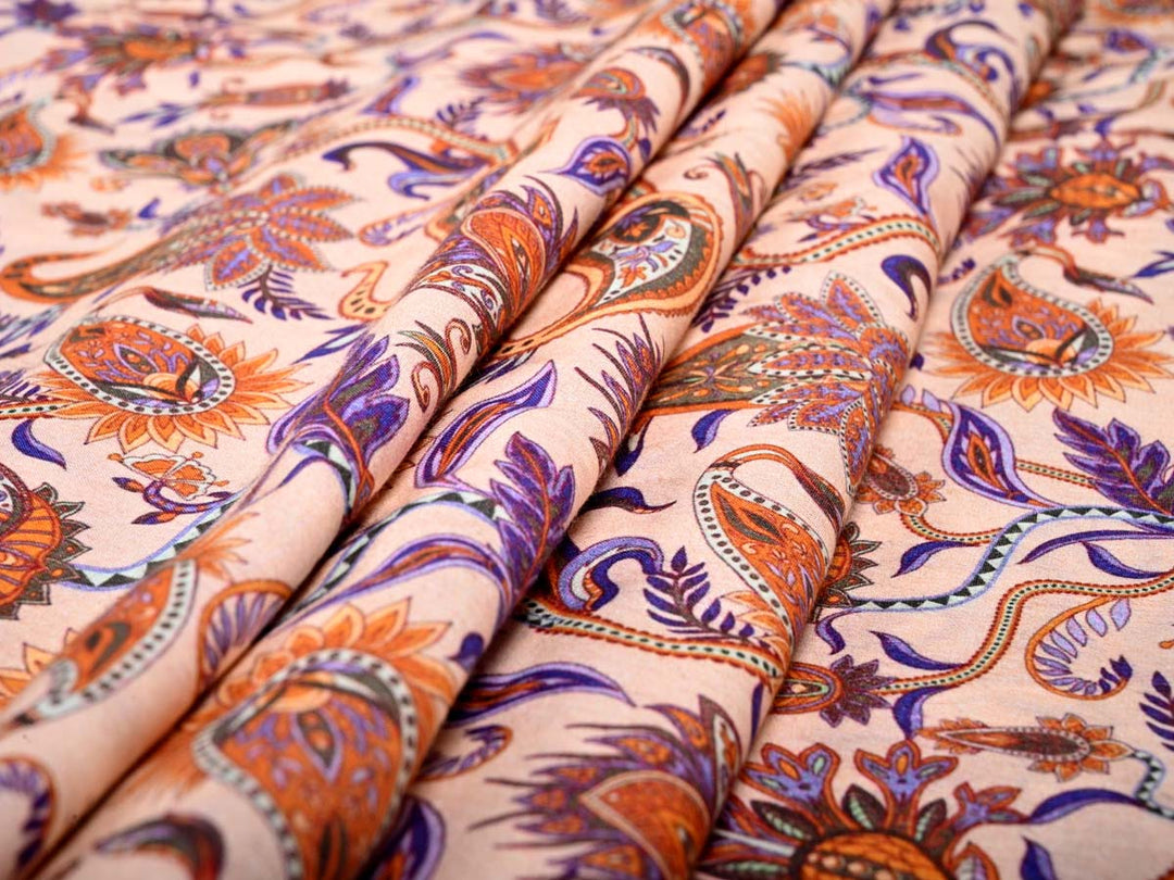 orange cotton fabric by the yard