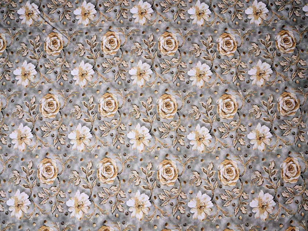 cotton fabric with roses