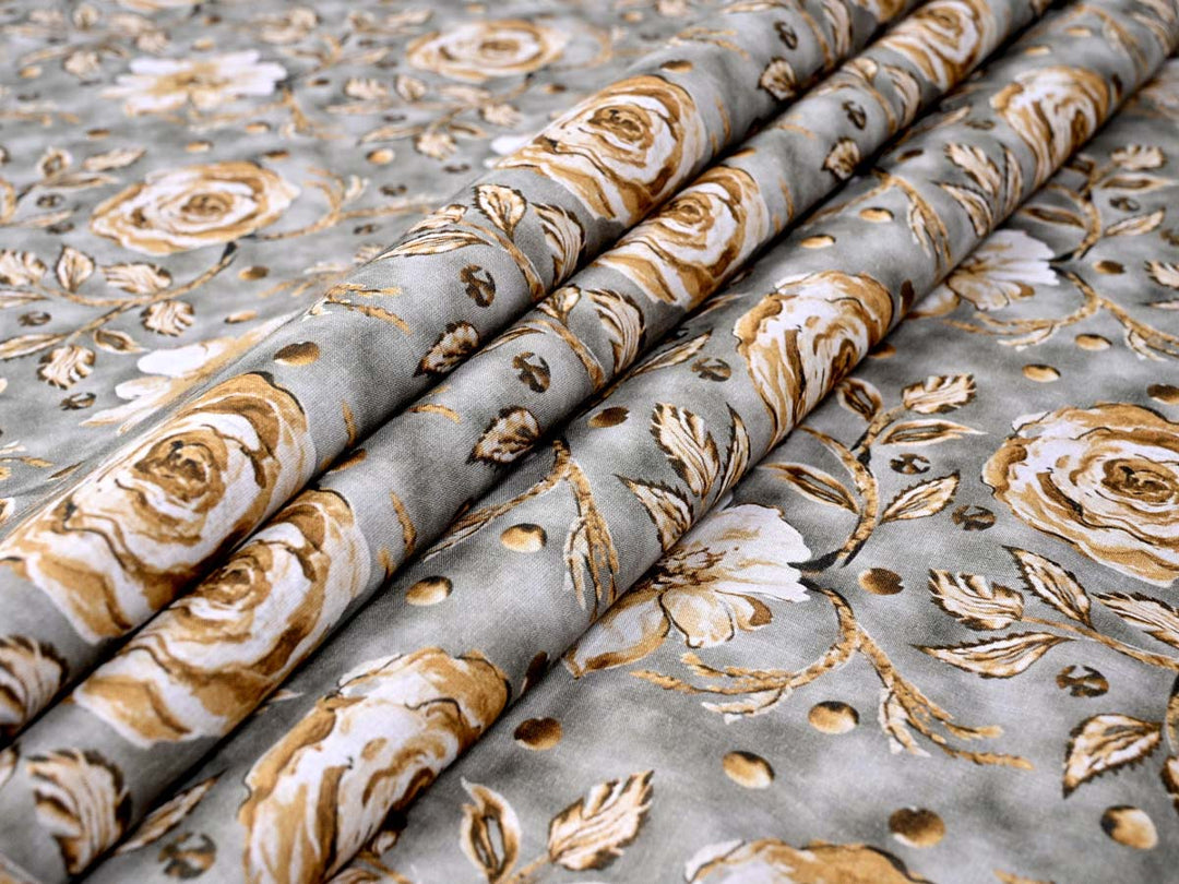 floral drapery and curtain fabrics