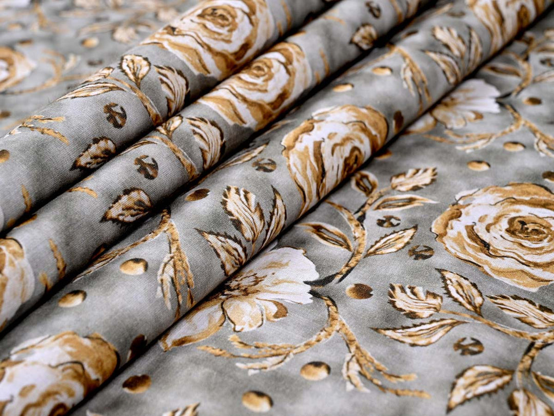 magnolia floral cotton fabric