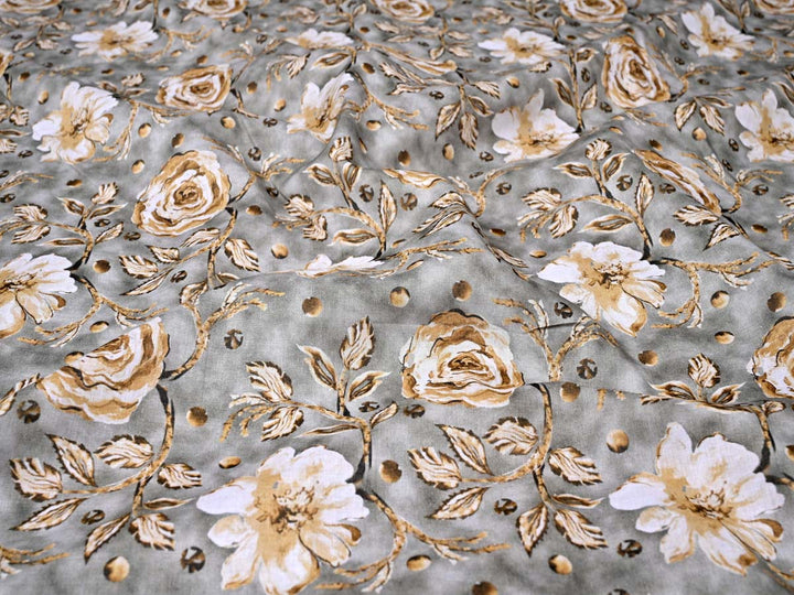 magnolia floral pattern fabric