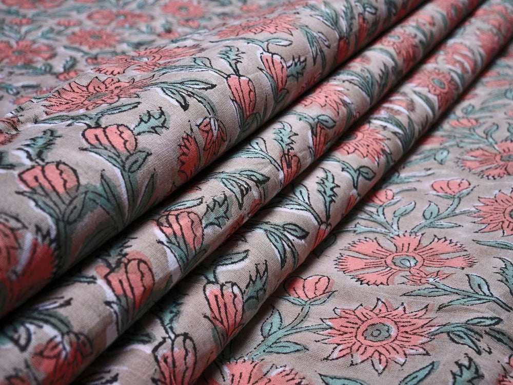 floral batik cotton fabric