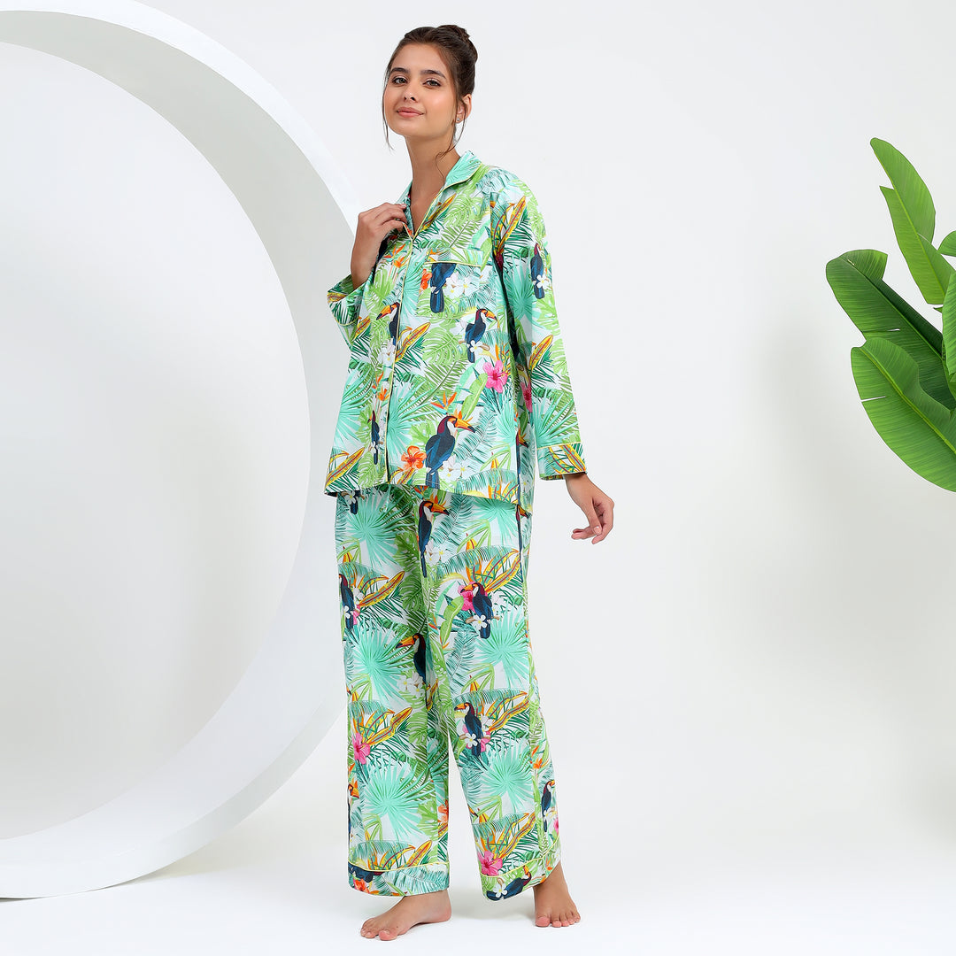adjustable-matching-fabric-tie-belt-on-printed-cotton-loungewear