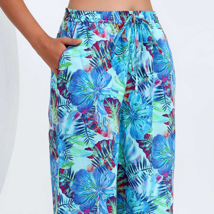 Women's pajama sets Indian cotton tropical floral nightwear summer