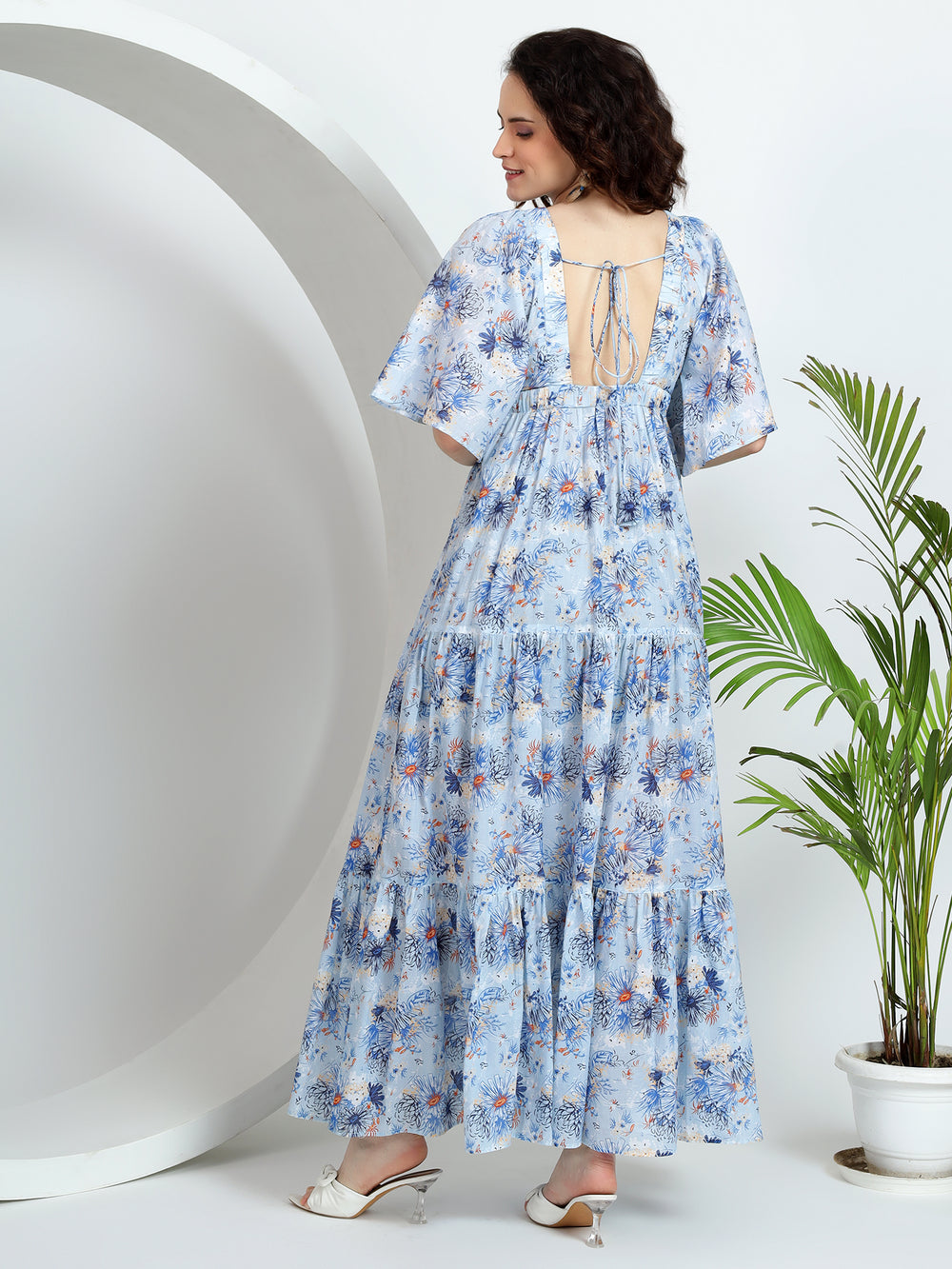Long Dress with self tie at back