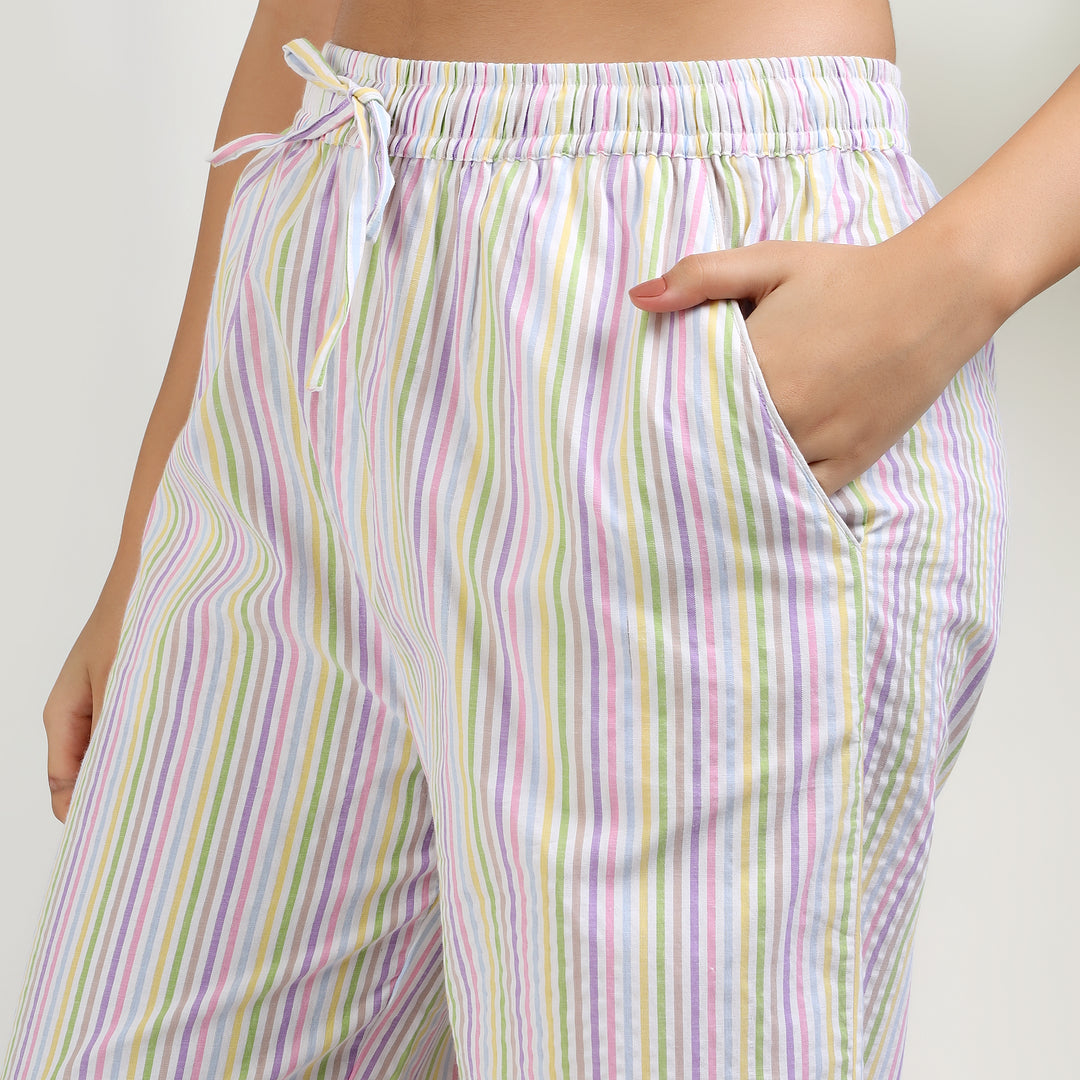womens soft cotton pajamas for famaly matching thin striped