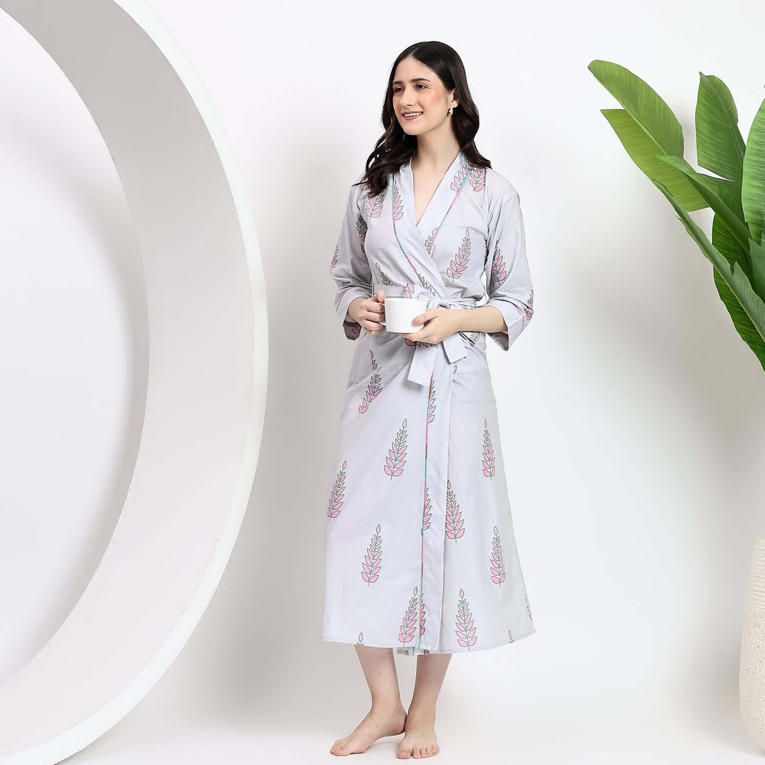 long cotton kimono dressing gown Chantilly Cream Organic Cotton Long Kimono Dressing Gown Verry Kerry