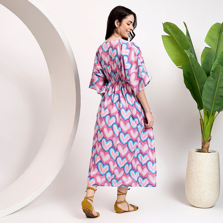 Indian block print cotton kaftan – plus size caftan dress for women