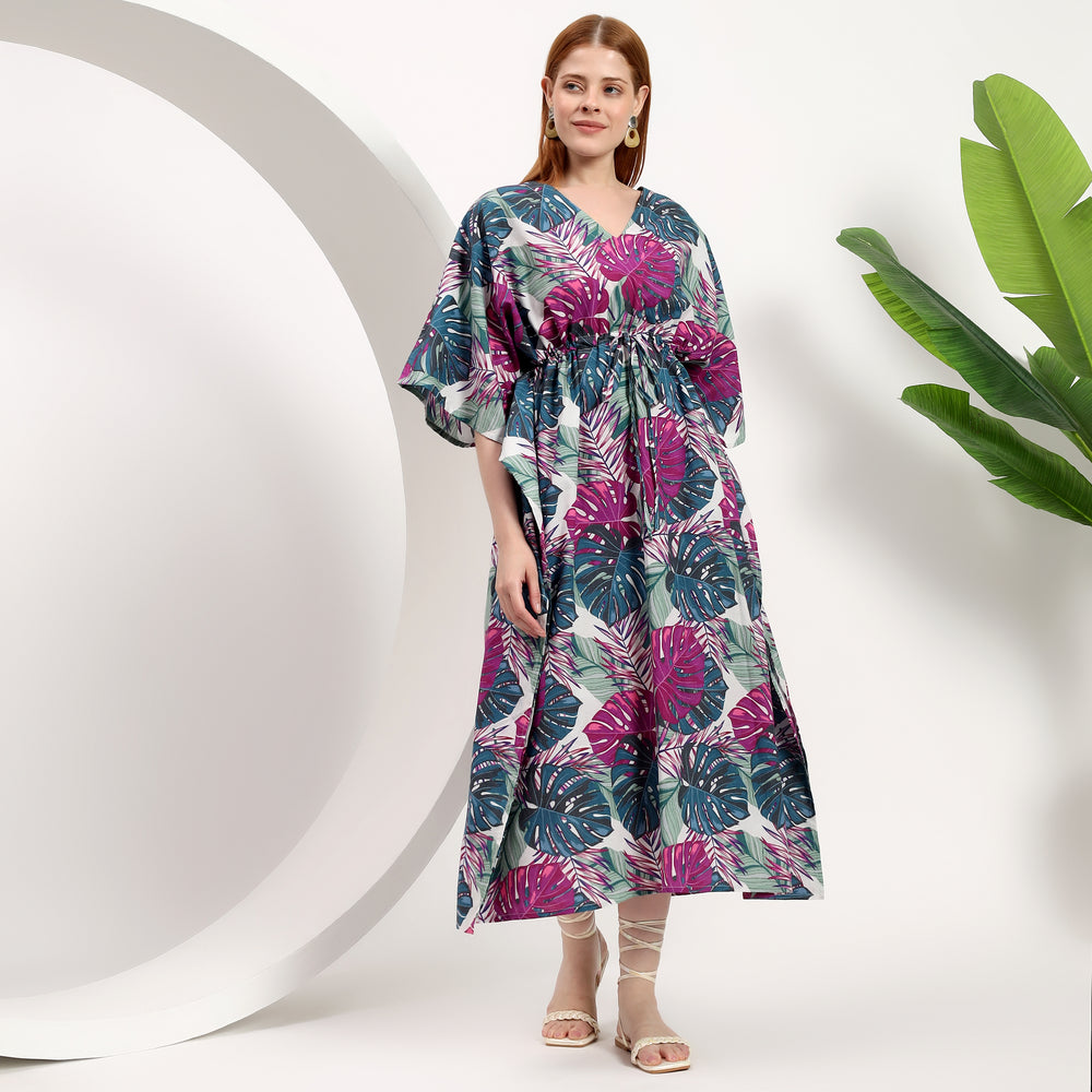 Oversized bohemian beach cover up kaftan handmade resort wear Indolibas