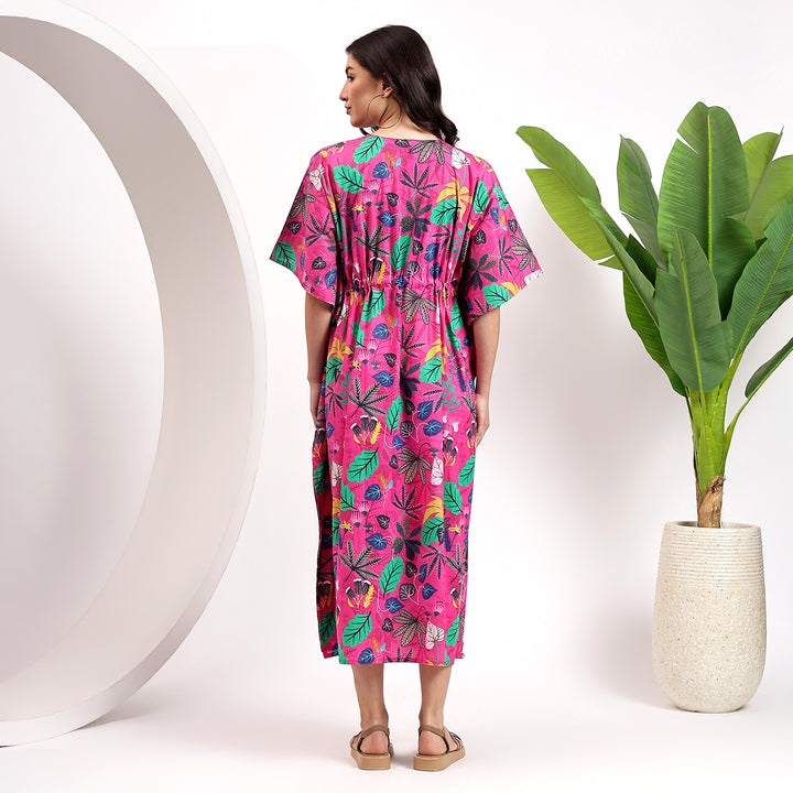 Moroccan caftan dress – cotton block printed kaftan