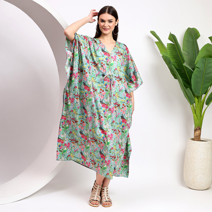 Boho cotton caftan – Indian and Moroccan style fusion dress