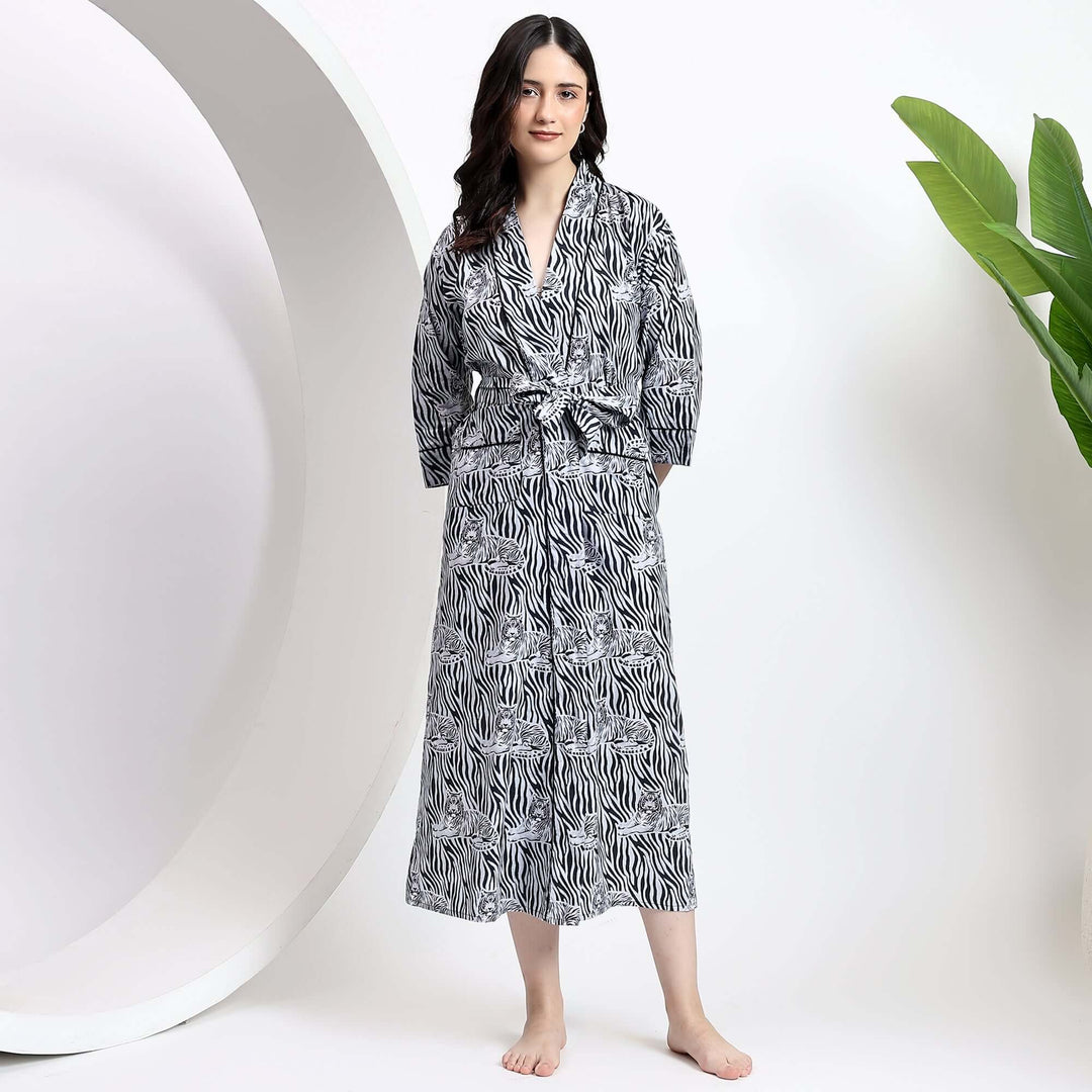 cotton dressing gown kimono Pure Cotton Boho Men Kimono Robe