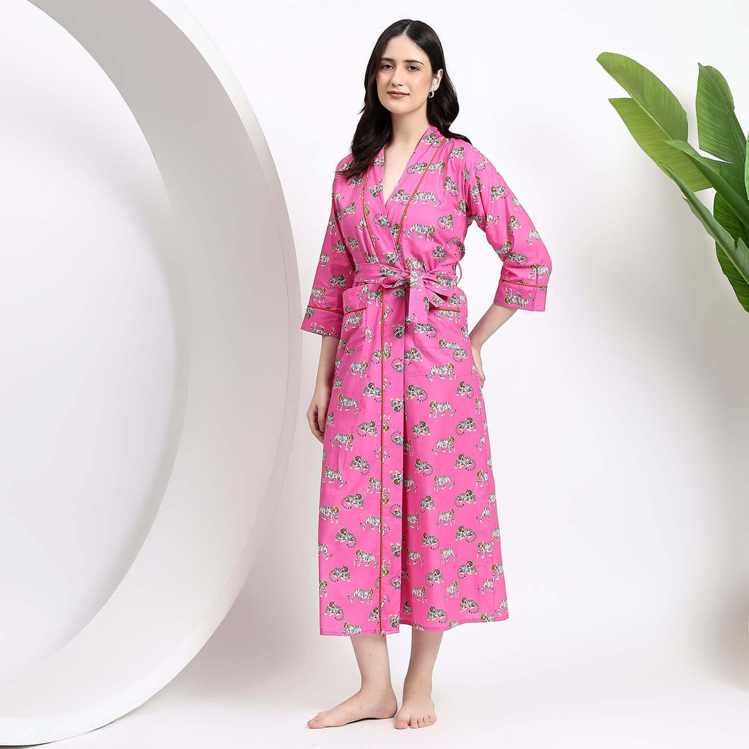 pink animal print dressing gown Dressing Gown Pink Leopard Print Pyjamas JimJam Pink Animal Print Pyjama L Matalan